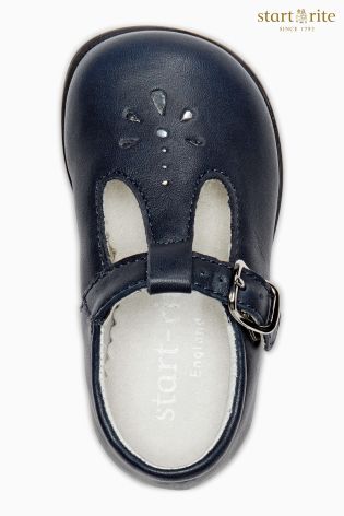 Navy Start-Rite First Walking Leather Atlantic Bubble Shoe